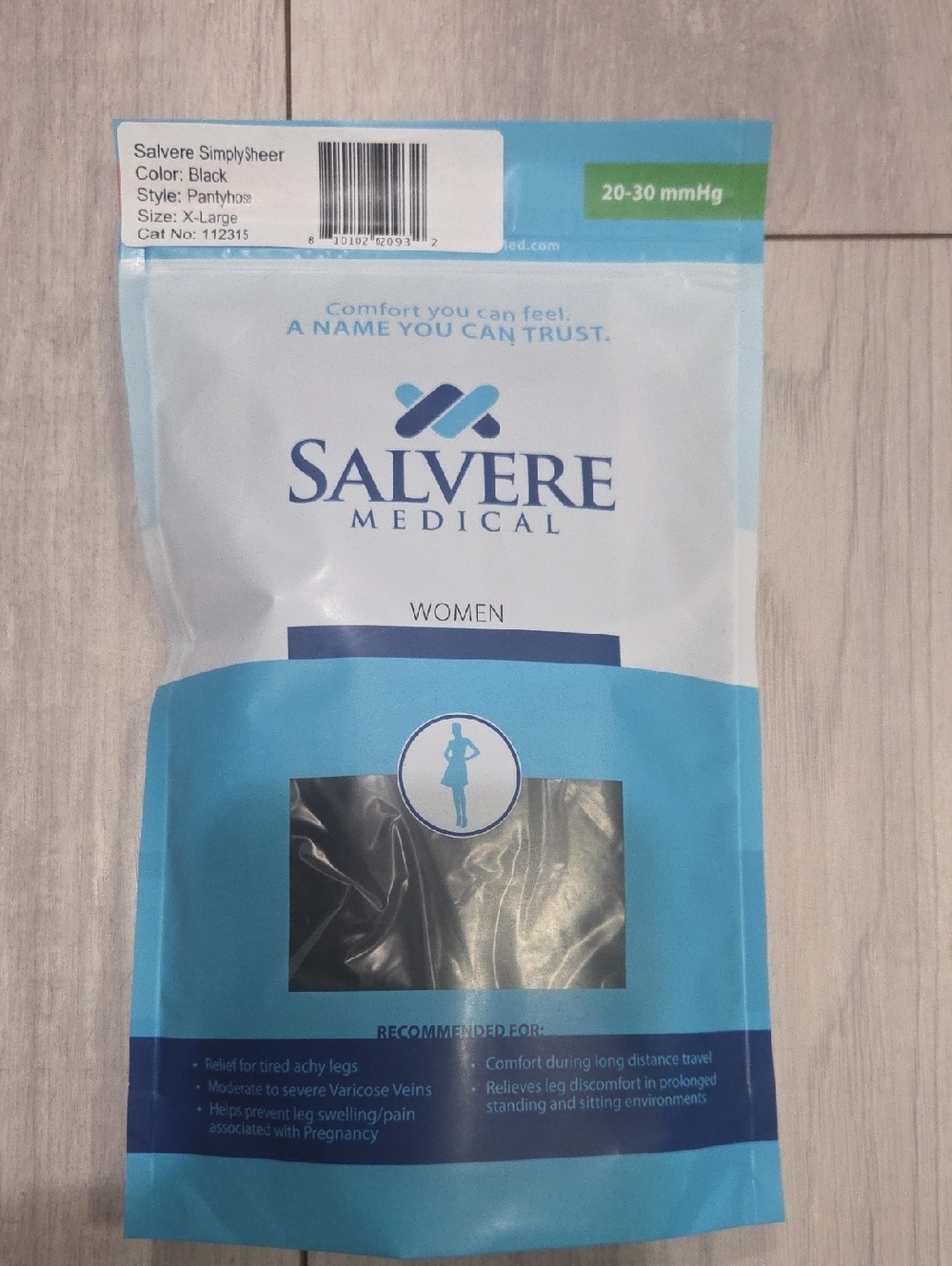 Salvere Medical Women's Compression Pantyhose - Black